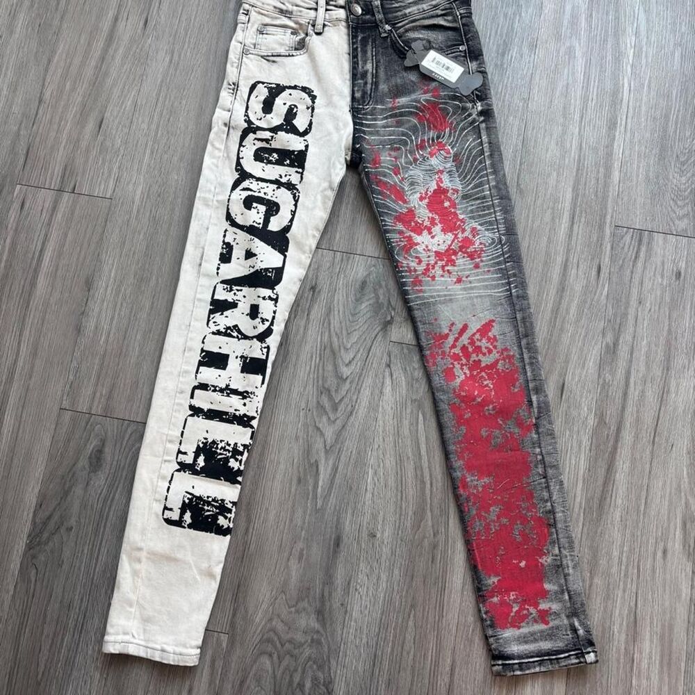 Sugarhill Chopper Jeans Split-Wash NWT 28"